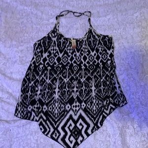 a black and white tank top